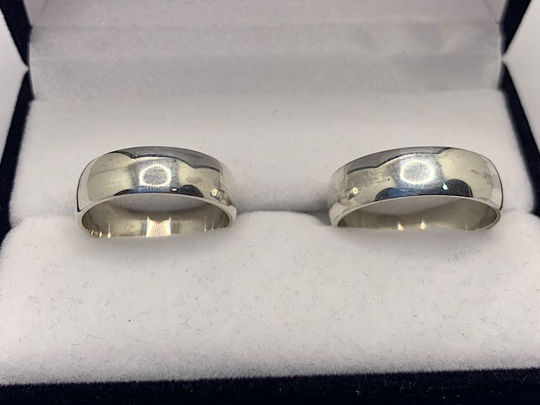 Alianzas Plata 925 y Grabado de Obsequio 5 milimetros bombe (Copia)