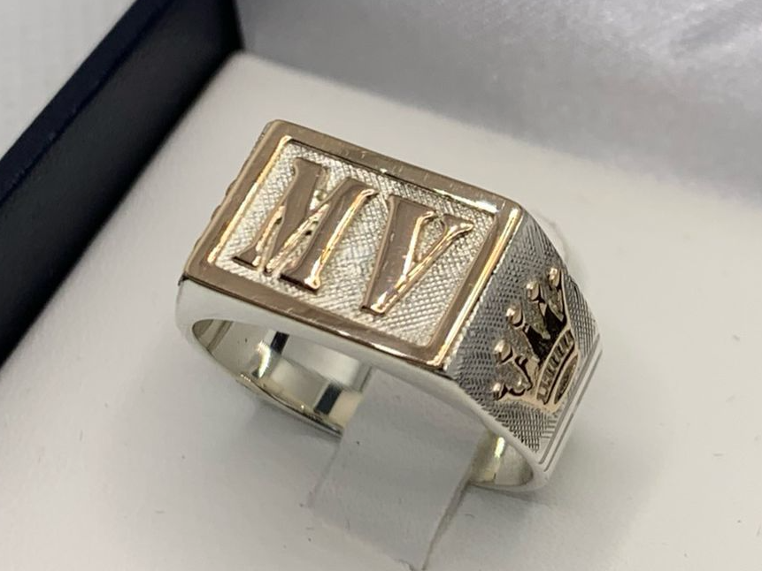 Anillo sello de hombre 12 x 16 mm