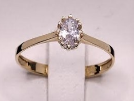 Anillo Cintillo Oro 10K OVALADO 4490 6MM