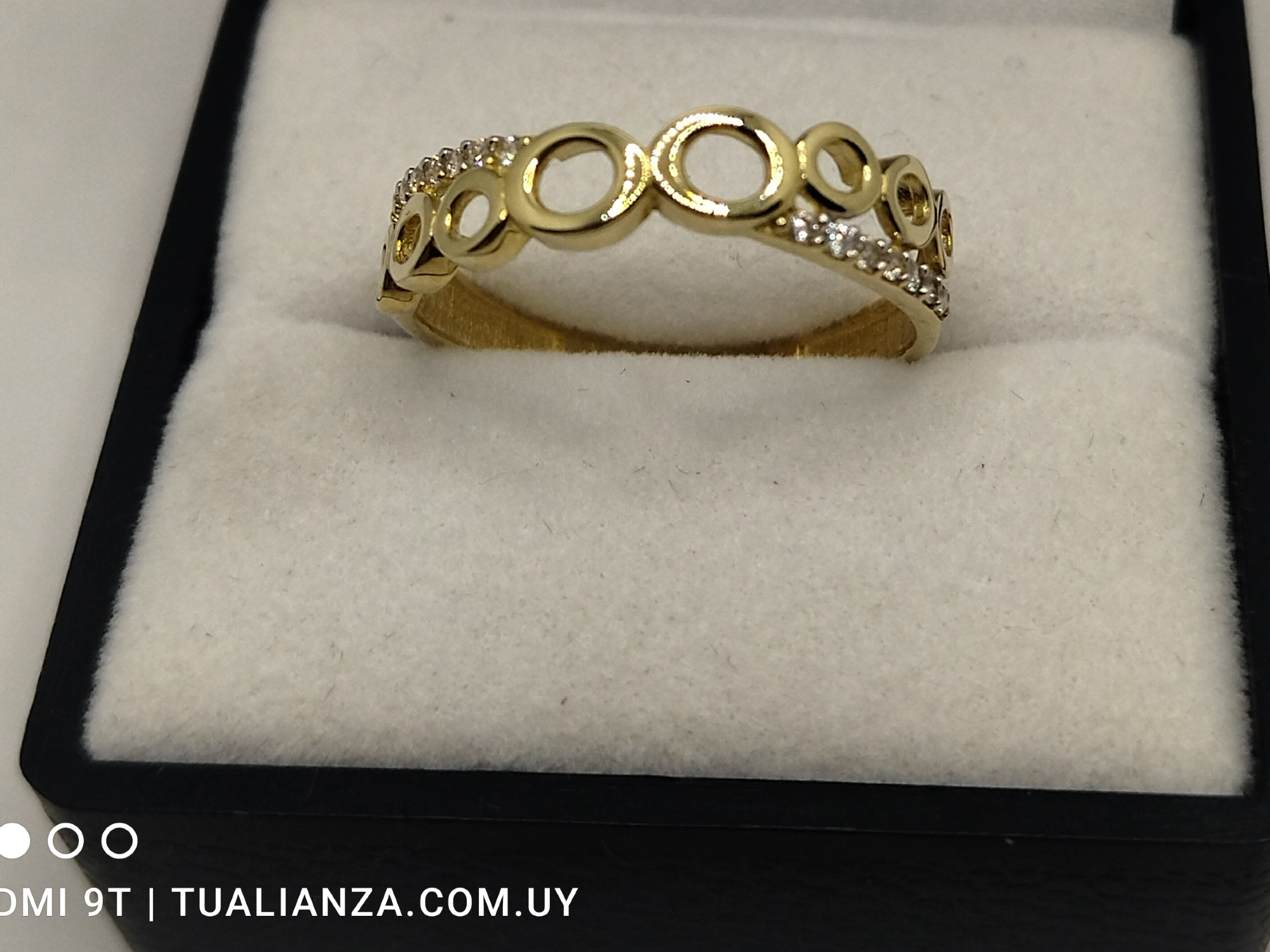 Anillo Cintillo Oro 9k Italiano