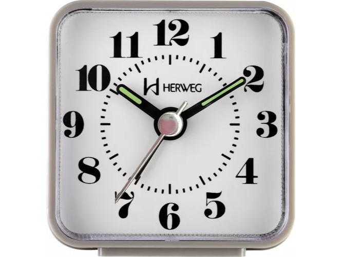 2504 Despertador Quartz Herweg Silencioso Movimiento Continuo