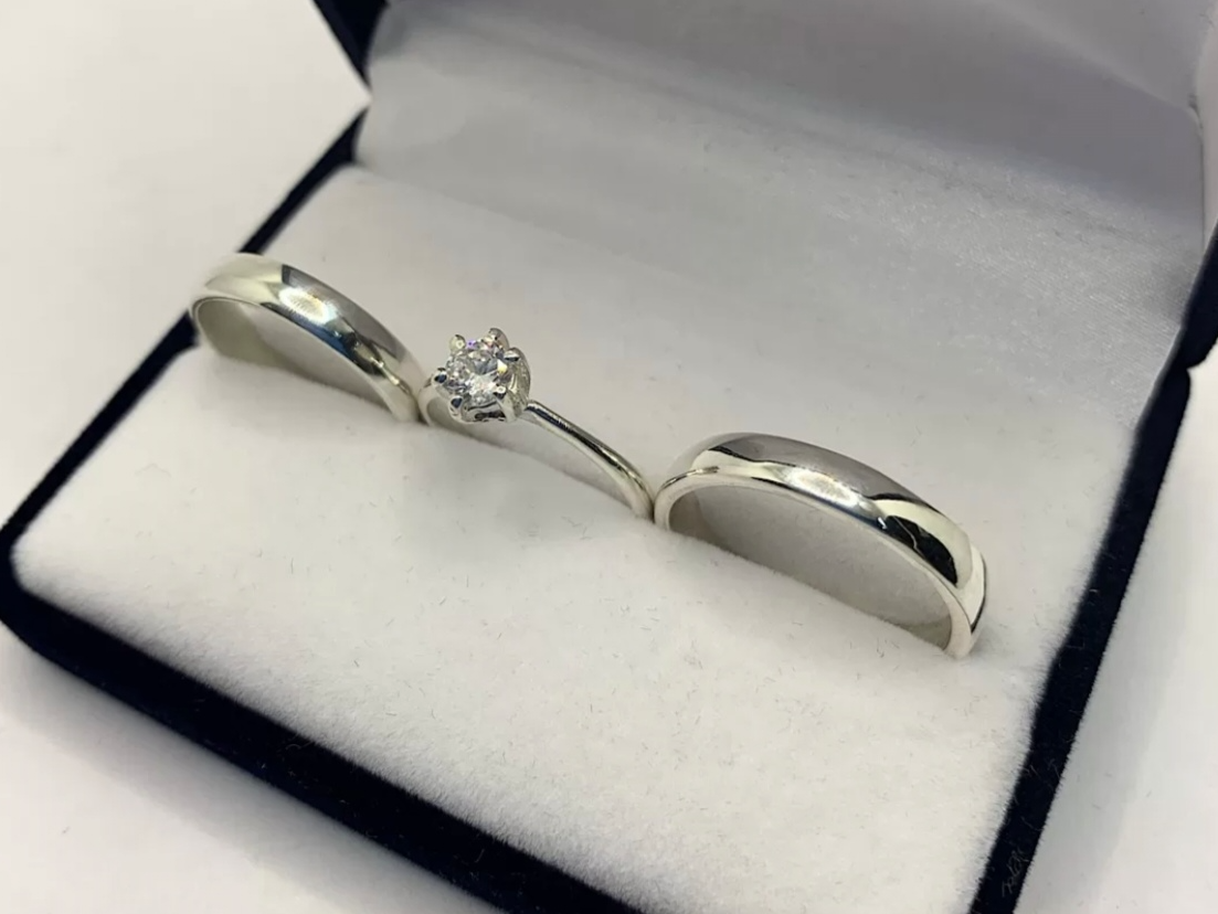 Alianzas de plata 925 completo