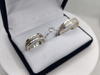 Alianzas de plata 925, doble trenza con cintillo