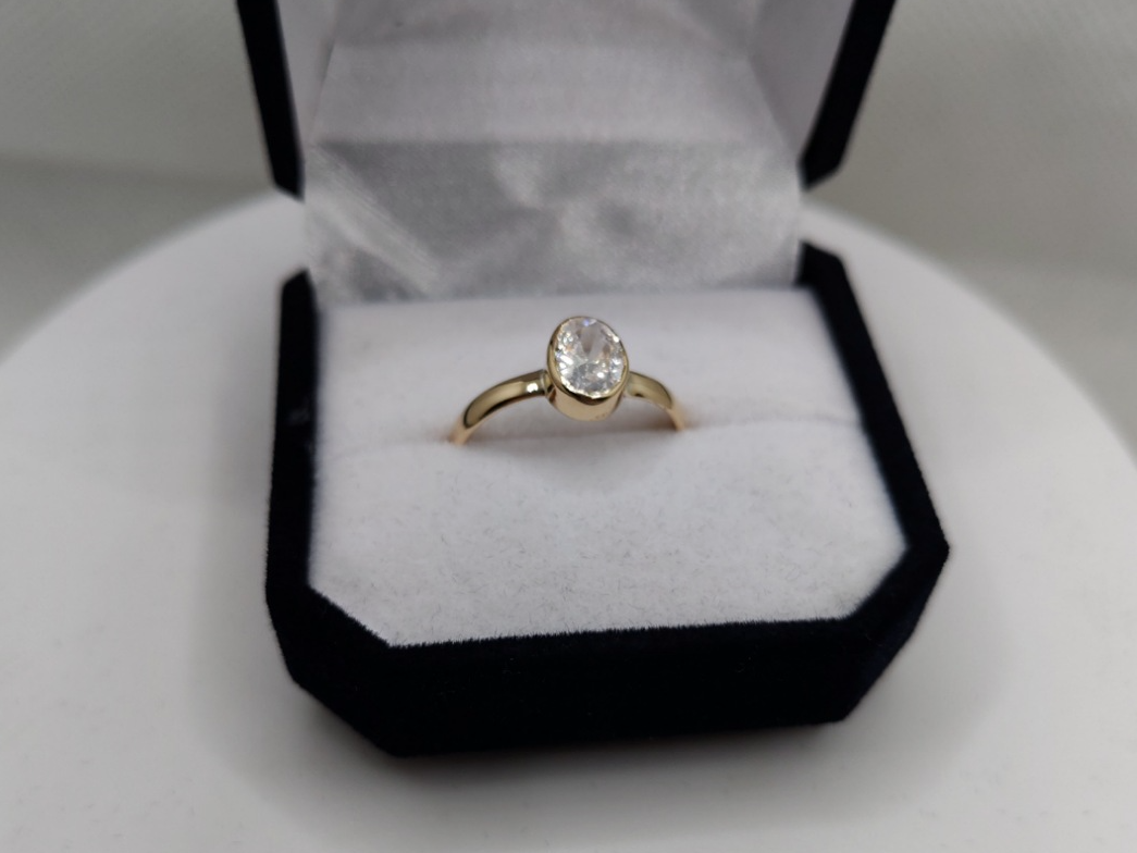 Cintillo oro 9K, virola de oro