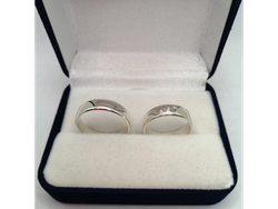 Alianzas Plata 925, 3 circonias 5.5mm de ancho bombe