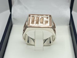 Anillo sello de hombre 12 x 16 mm