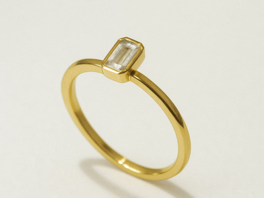 Anillo Cintillo Oro 10K Circonia Victoria