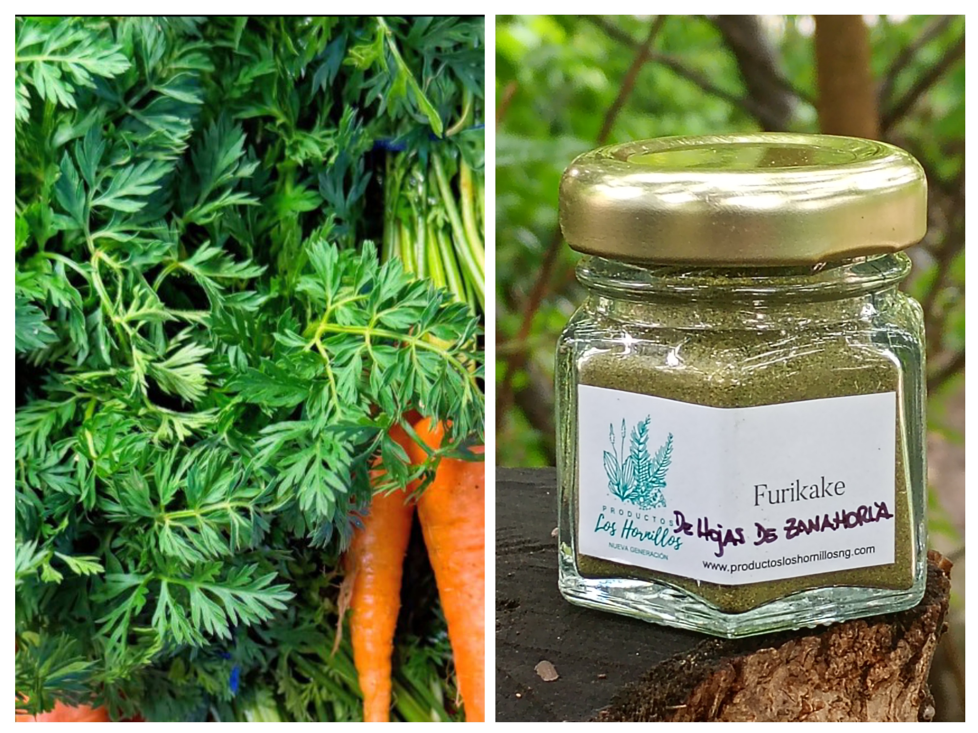 Furikake de hojas de Zanahoria