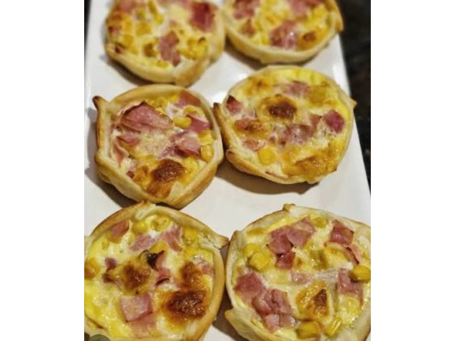 canastitas de jamon y queso