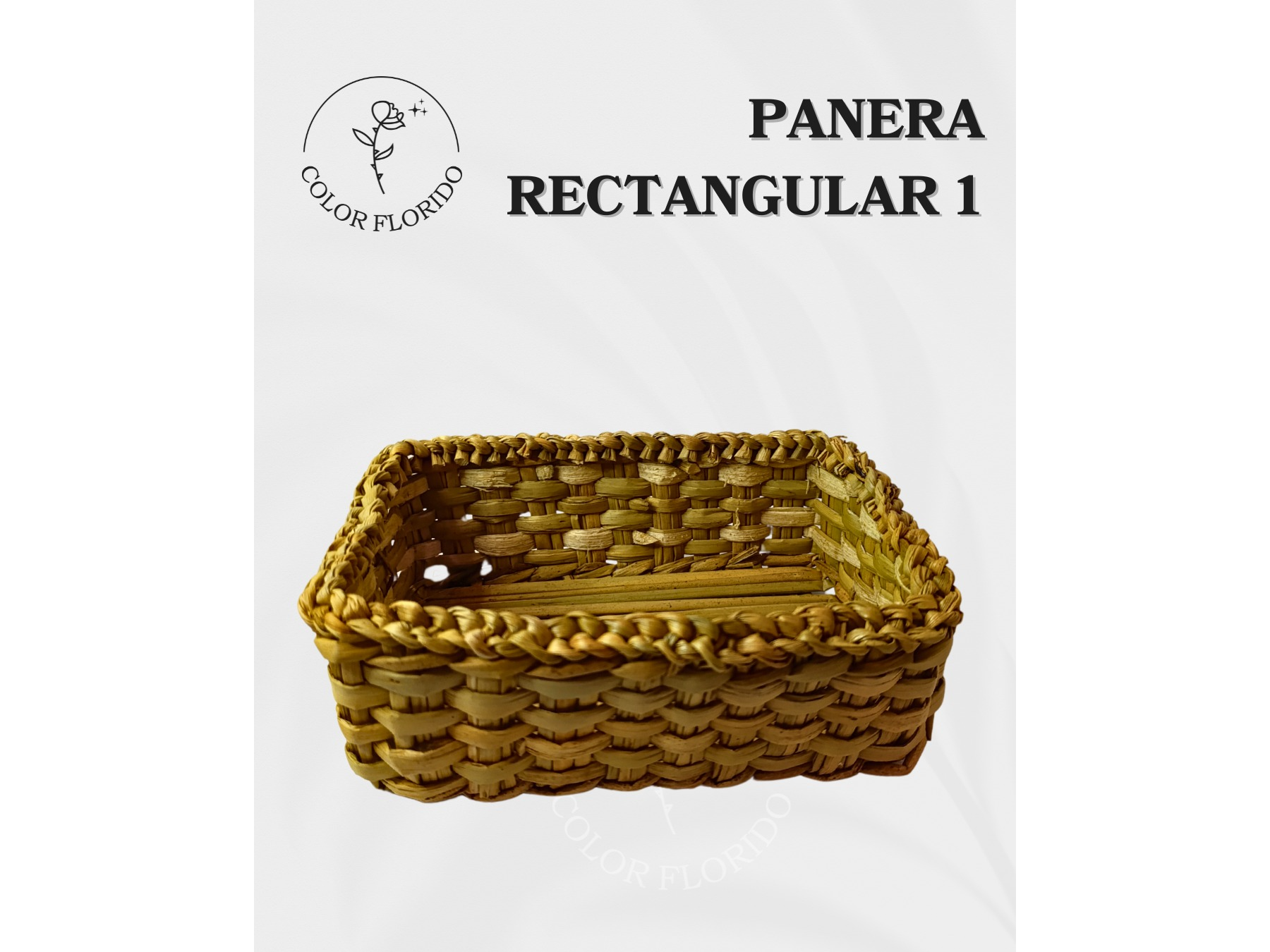 Panera rectangular de junco nro 1