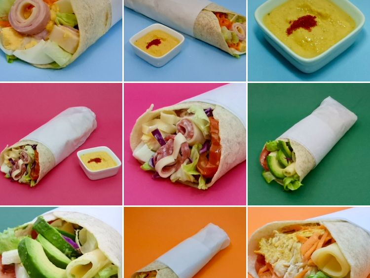 Wraps o Sanguches x10 unidades o más