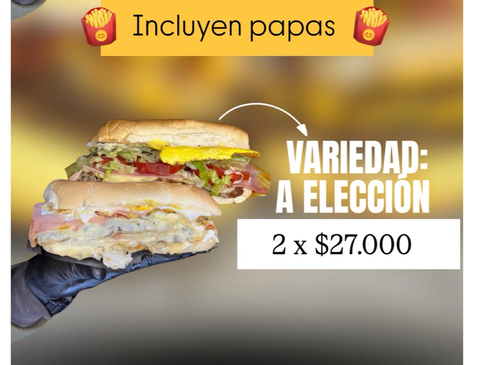 2LOMOS VARIEDAD A ELCCION MAS PAPAS FRITAS