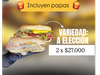 2LOMOS VARIEDAD A ELCCION MAS PAPAS FRITAS