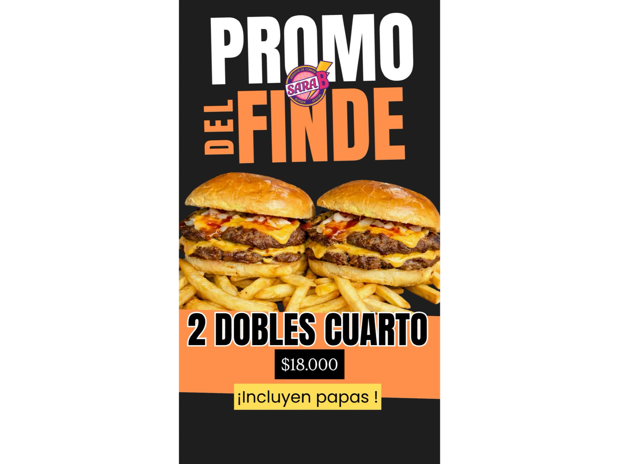 BURGAS x2 CUARTO DE LIBRA DOBLES