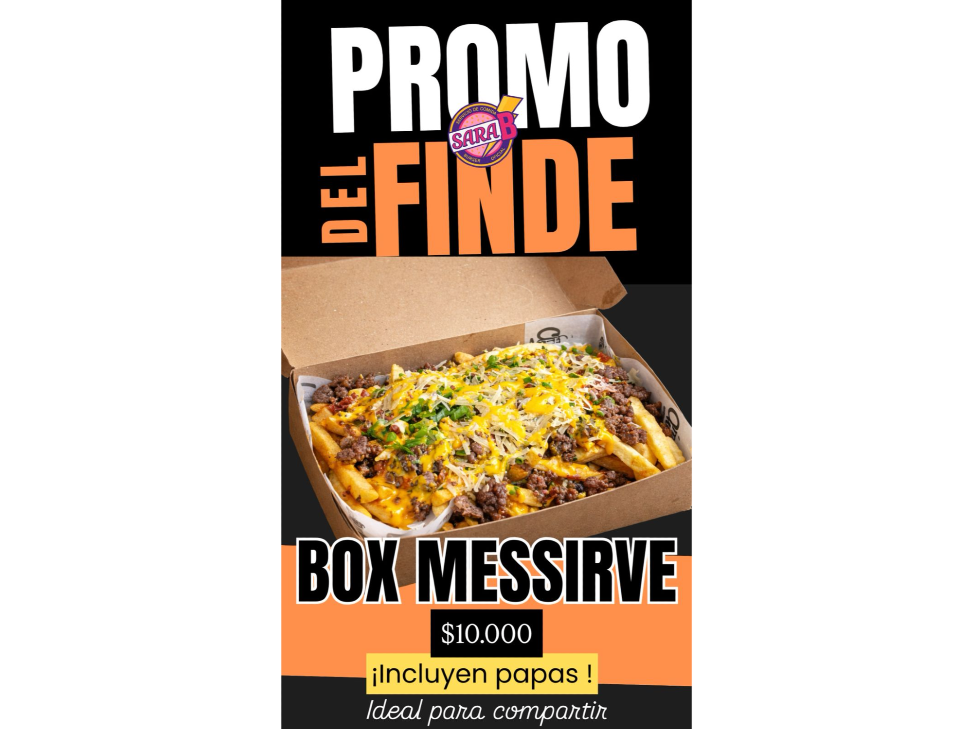 BOX DE PAPAS MESSIRVE (Ideal para compartir)