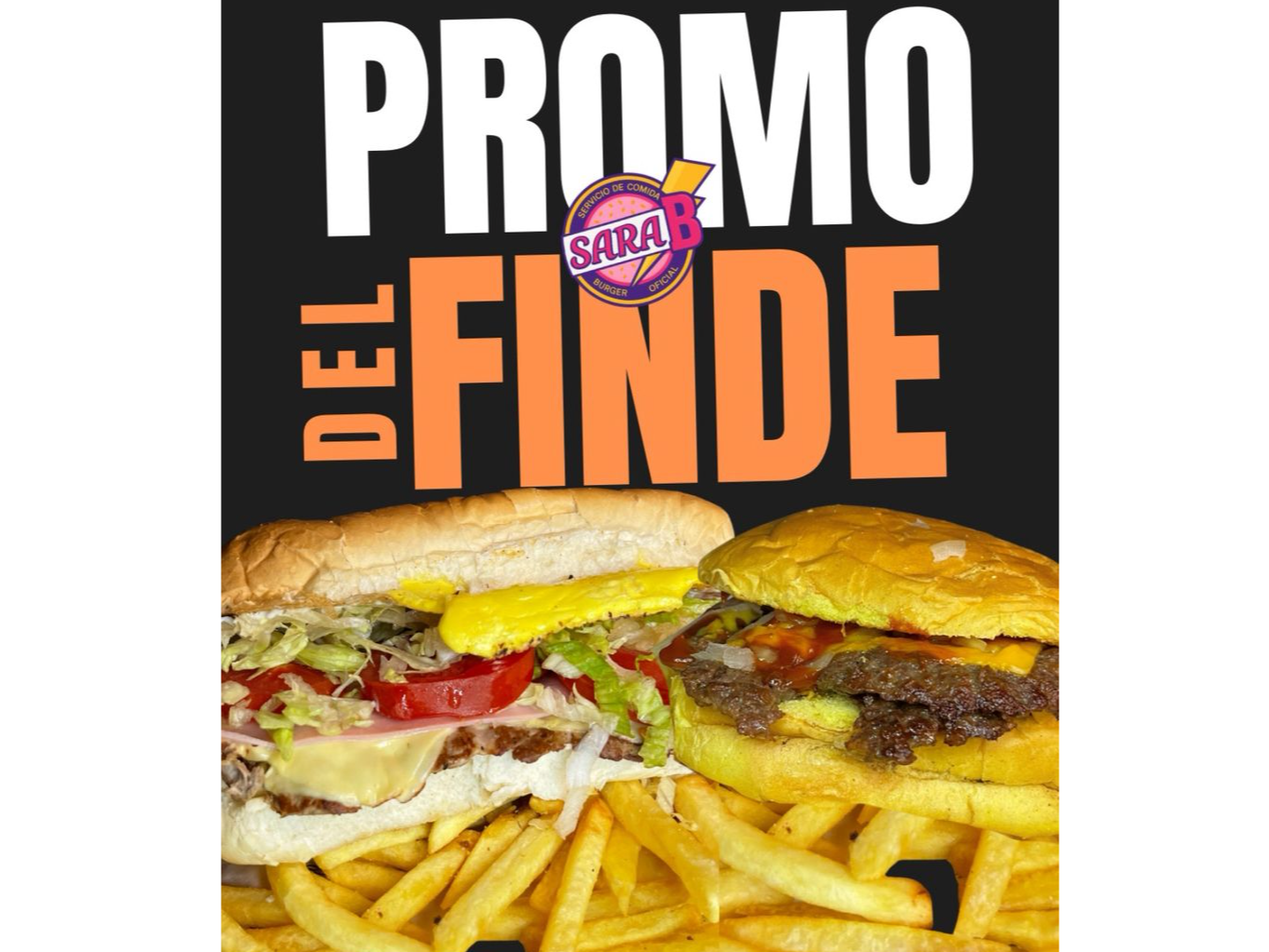 2LOMOS COMPLETOS + 2Dobles Cuartos LIBRA + abundantes papas fritas