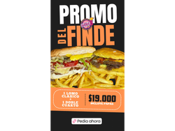 LOMO CLÁSICO + burgers Doble cuarto de libra + papas fritas