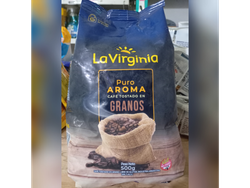 Café la Virginia puro aroma en granos 500 grs