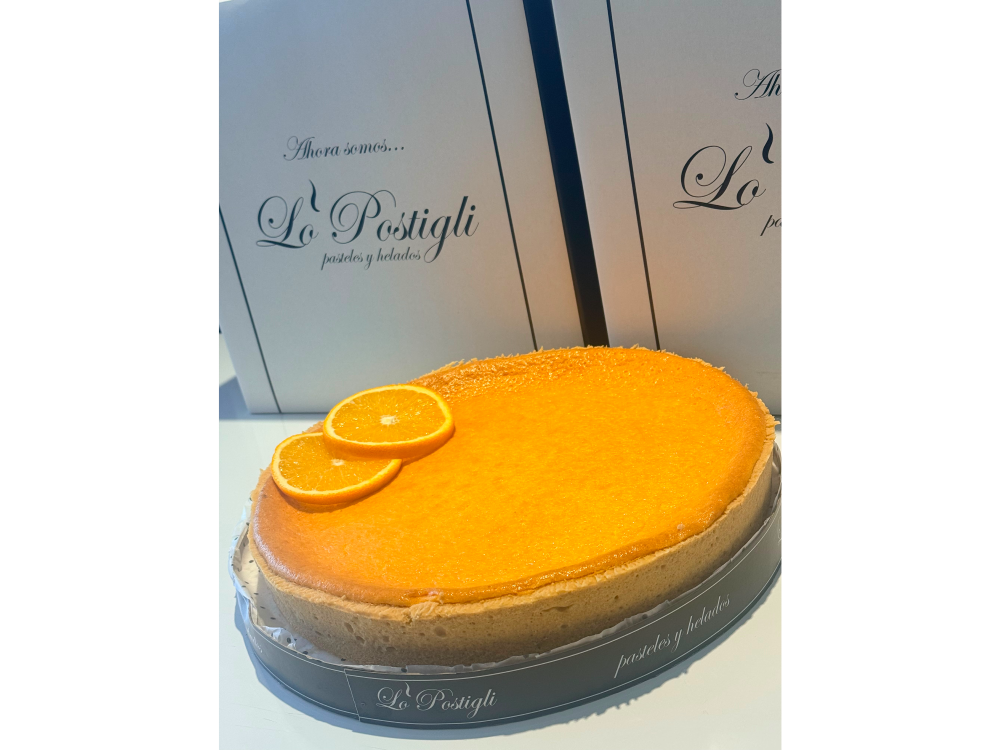 Tarta de queso y naranja