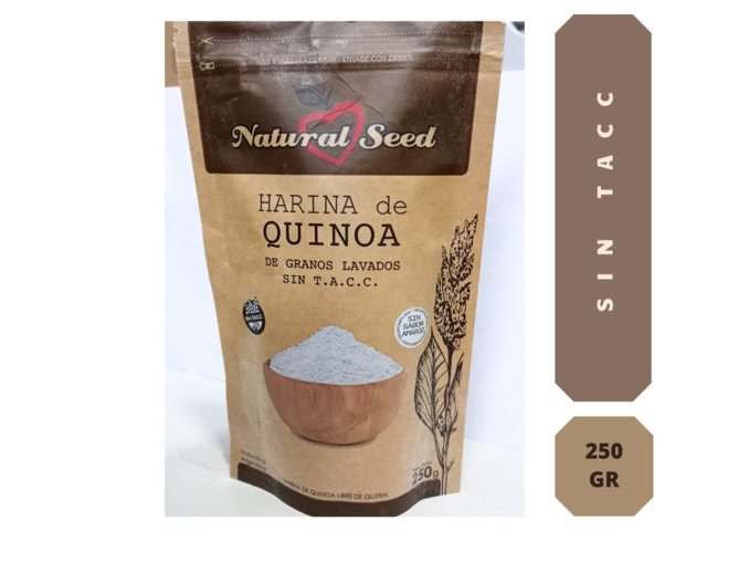 Harina de Quinoa "Natural Seed" - 250 Grs. con ziper y doypack.