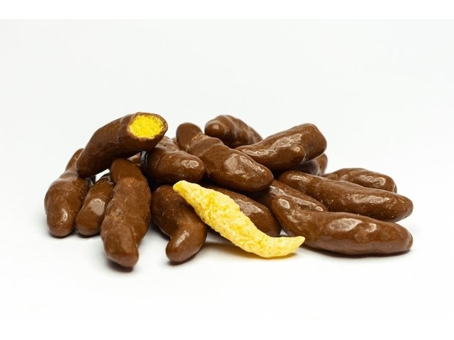 Bananitas de cereal con chocolate con leche