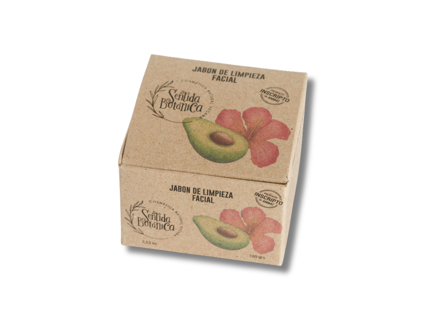 Jabón de limpieza facial con accion desmaquillante "Sentido Botanica" - 100 GRS.