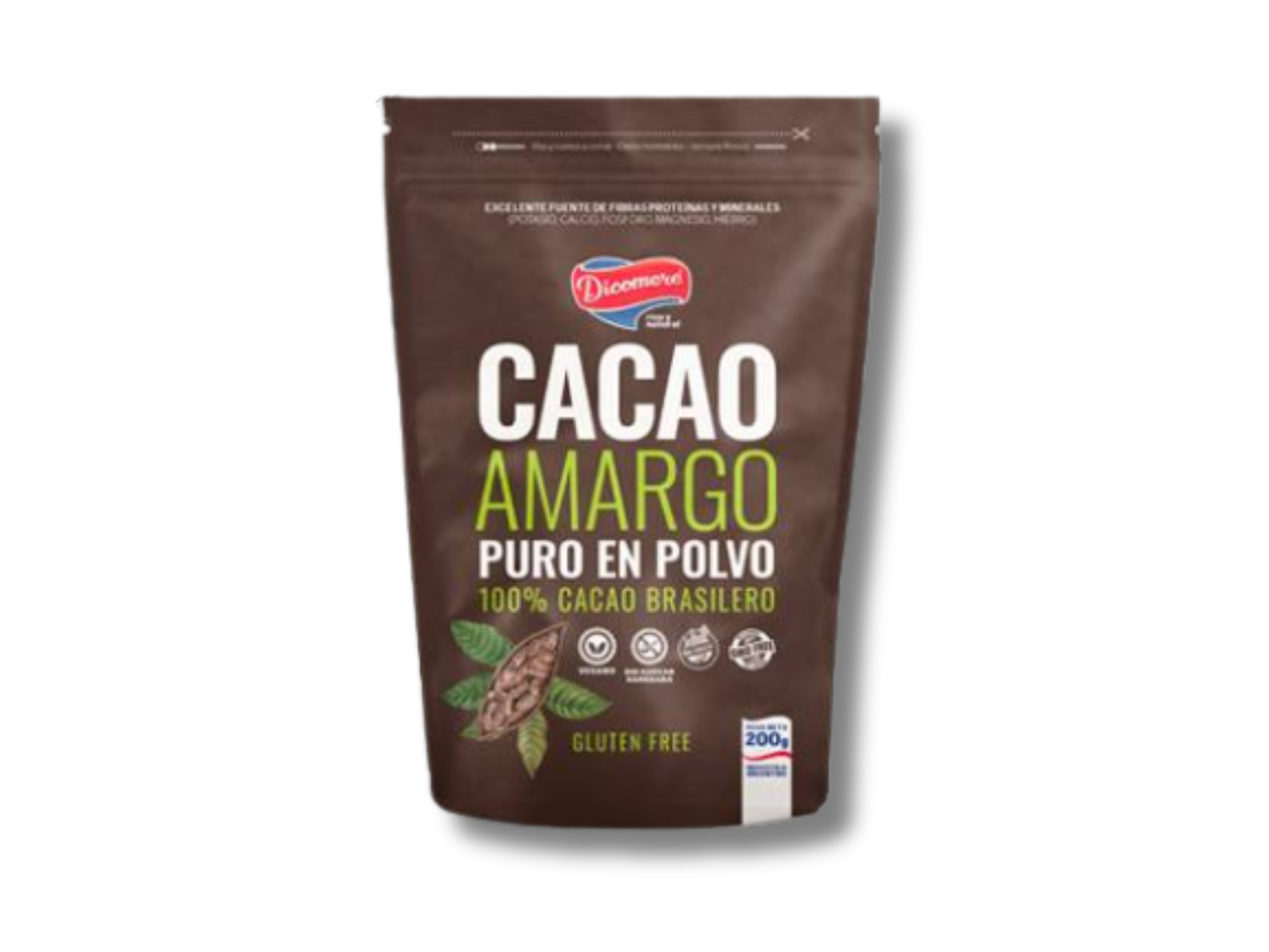 Cacao amargo puro en polvo "Dicomere" - 200 Grs.