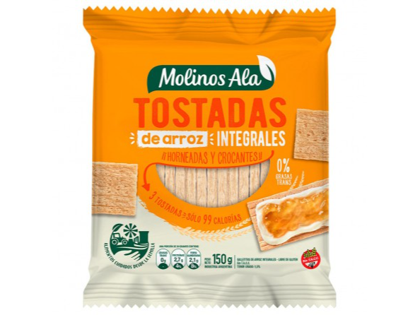 Tostadas Integrales de Arroz "Molino Ala" - 150 Grs.