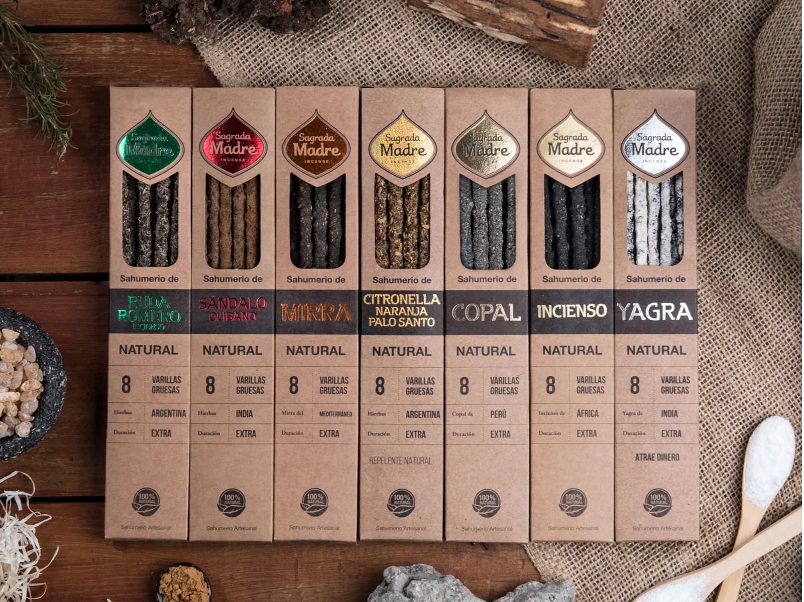 CALENDULA - MANZANILLA - OLIBANO - LINEA HIERBAS (9 varillas)