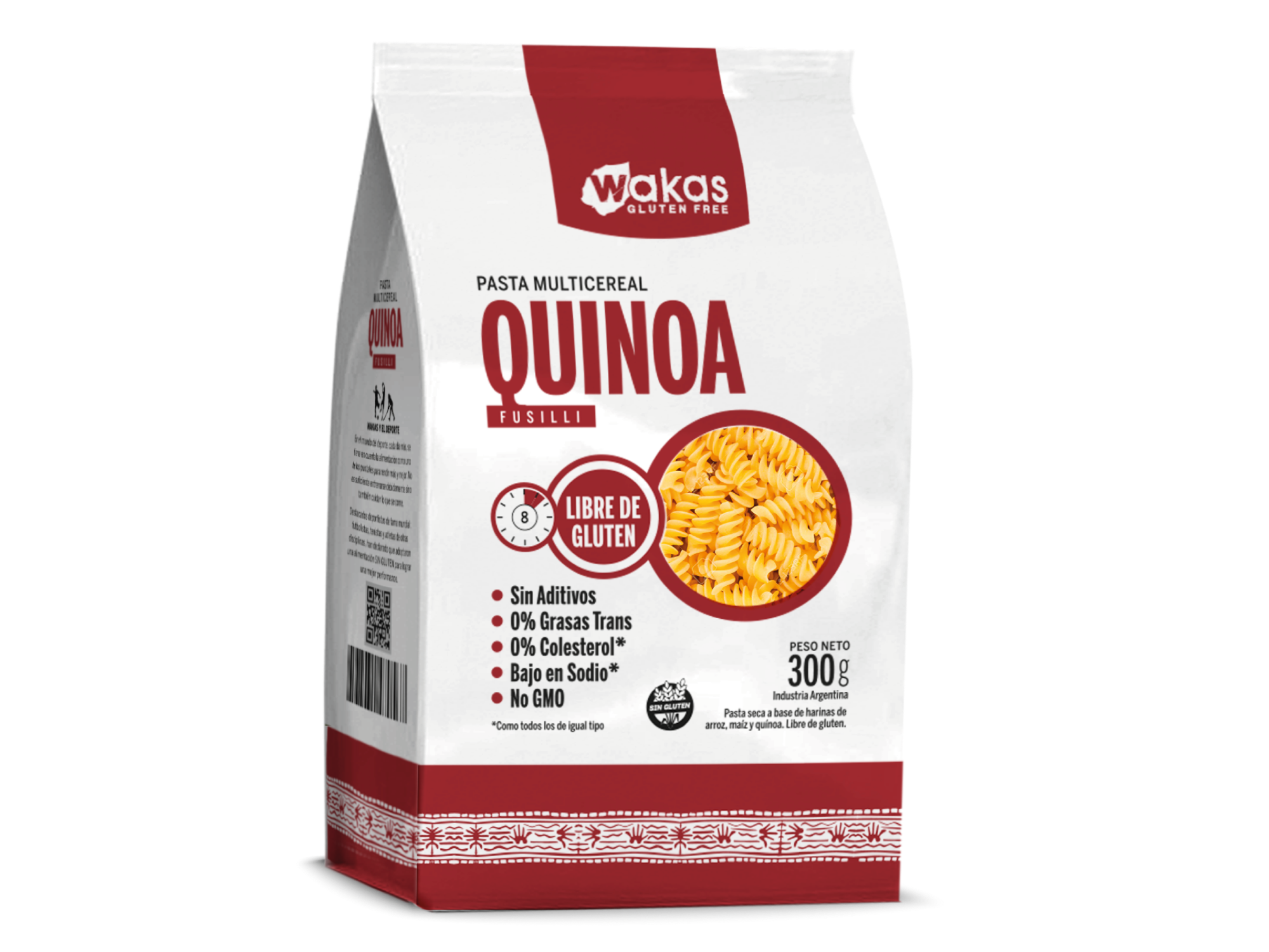 Pasta Multicereal con Quinoa - FUSILLI "WAKAS" - 300 Grs.