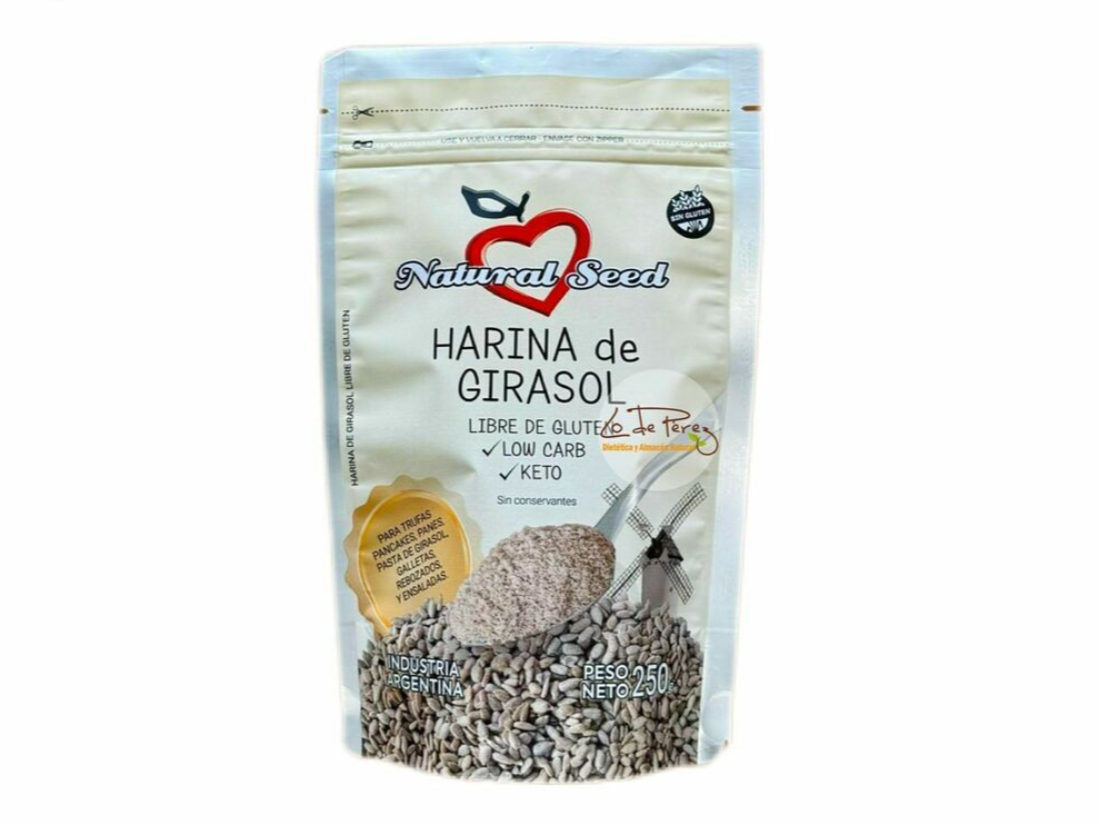 Harina de Girasol "Natural Seed" - 250 Grs. con ziper y doypack.