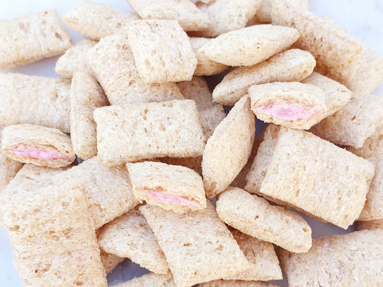 Almohaditas de cereal con relleno de Frutilla "Granix"