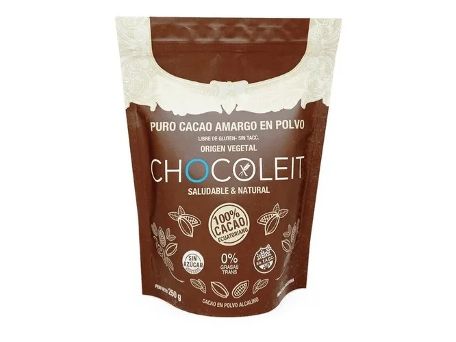 Cacao puro amargo en polvo "Chocoleit" - 250 Grs.