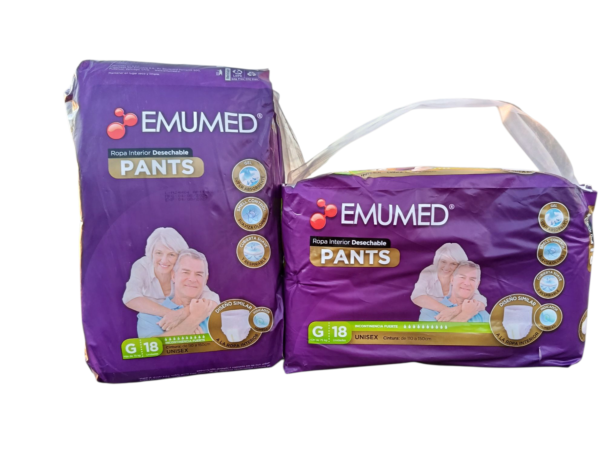 Calzon pañal Emmu Med Talla G