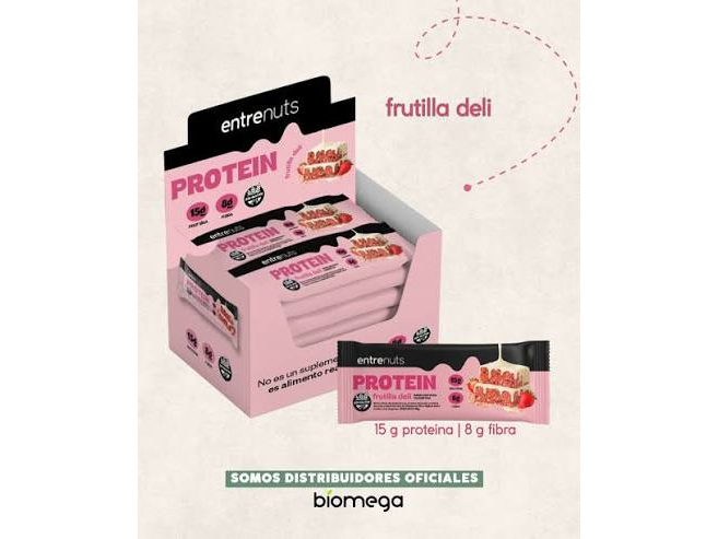 Barritas Proteicas Frutilla x 46grs - Entrenuts