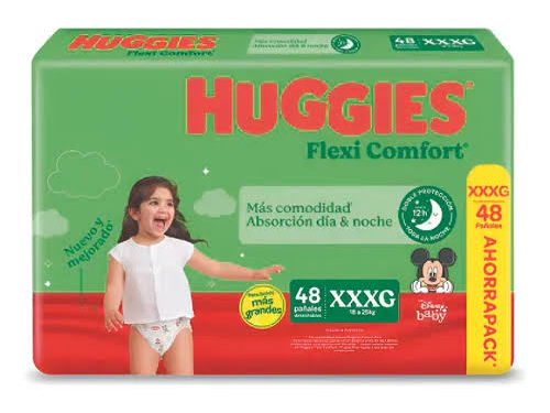 HUGGIES FLEXI CONFORT TALLE XXXG X 48 U.