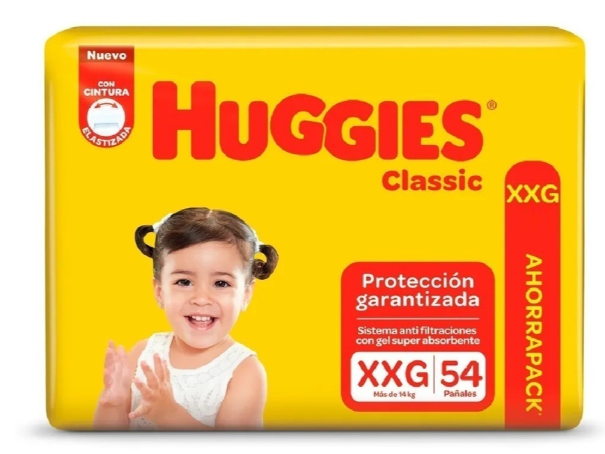 HUGGIES CLASSIC TALLE XXG x 54 U.