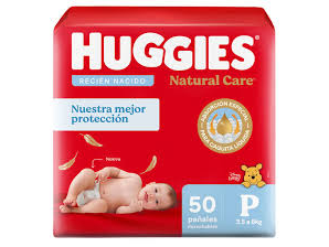 HUGGIES NATURAL CARE TALLE P X 50 U.