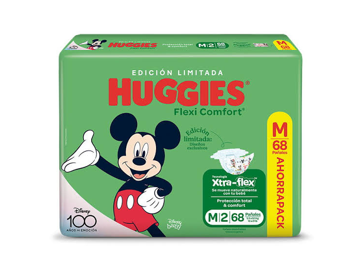 HUGGIES FLEXI CONFORT TALLE M X 68 U.