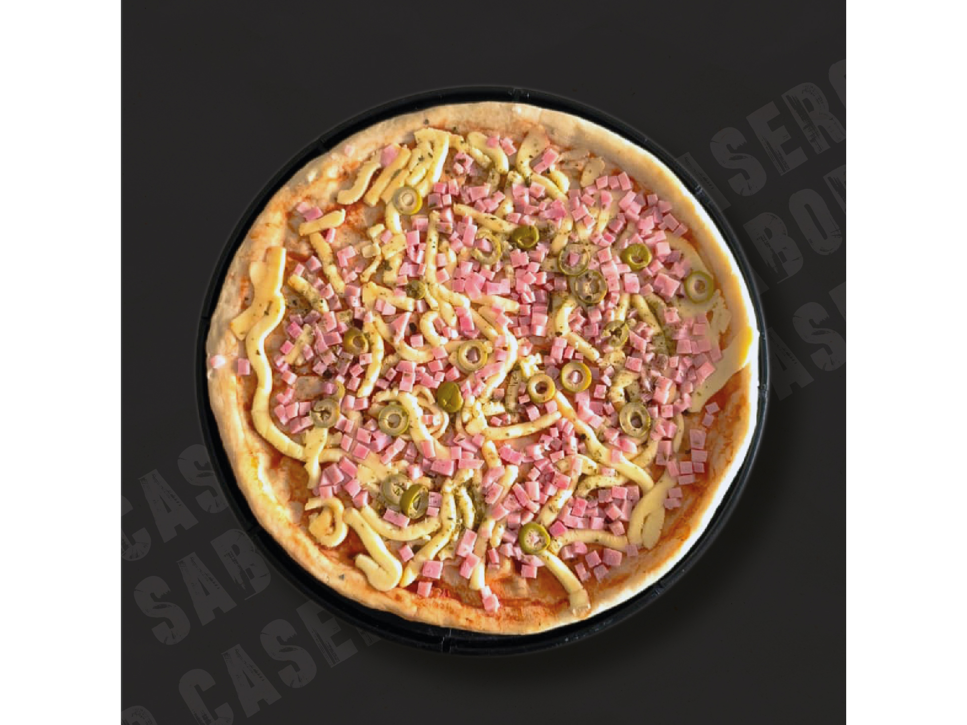 PIZZA JAMÓN Y MUZZA