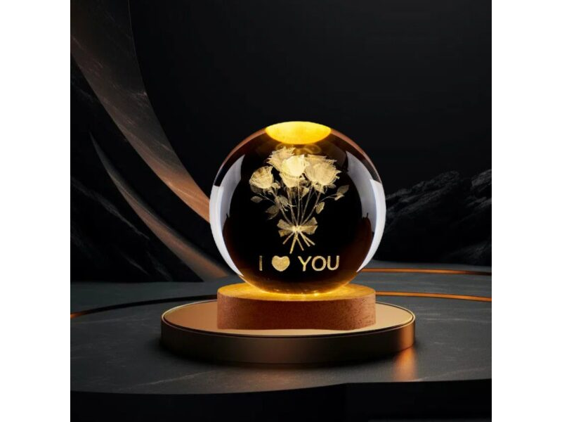 Esfera Fija de Flores con Frase Modelo 11