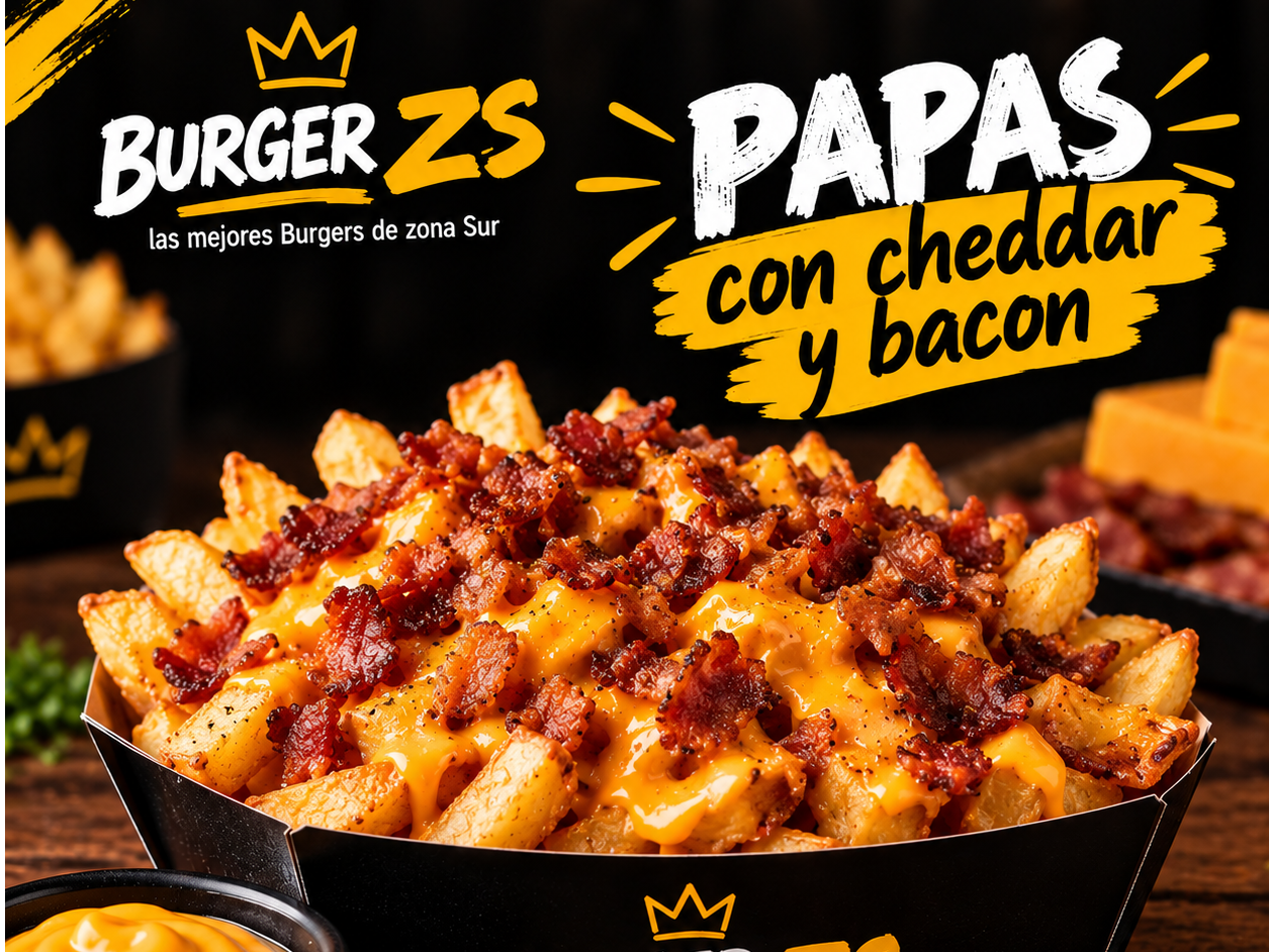 Papas cheddar + Bacon