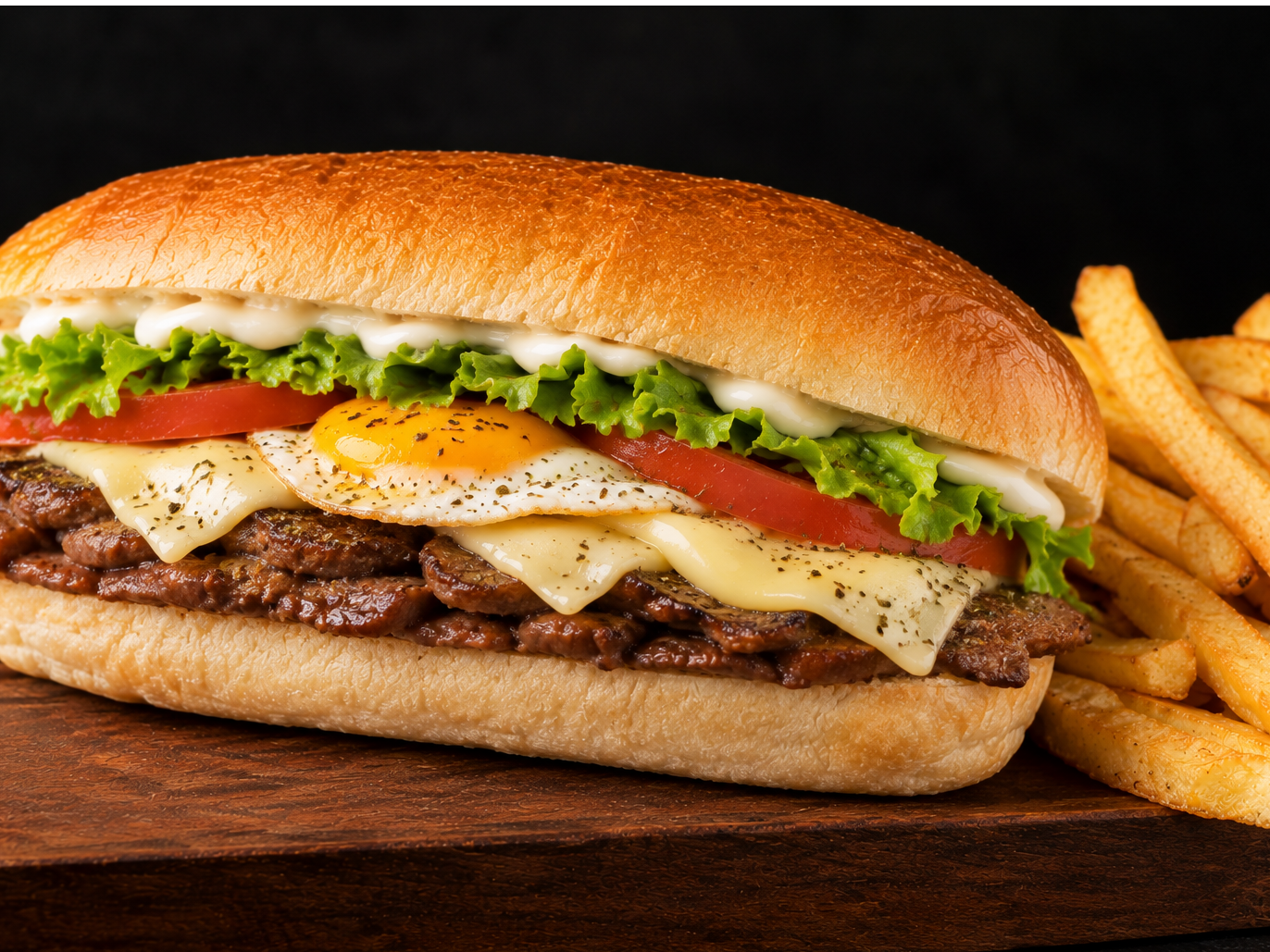 Sandwiche Nalga + Papas