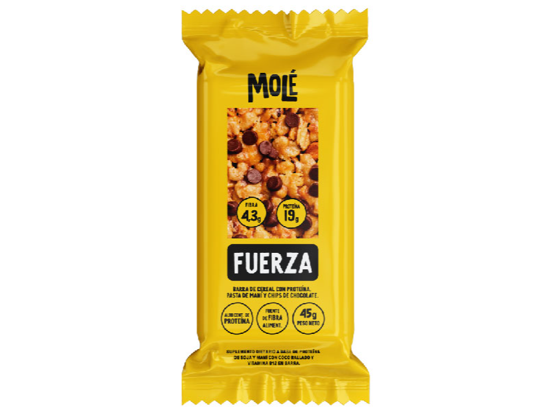 Barra de Cereal con Proteina , Pasta de Mani y  Chips de Chocolate
