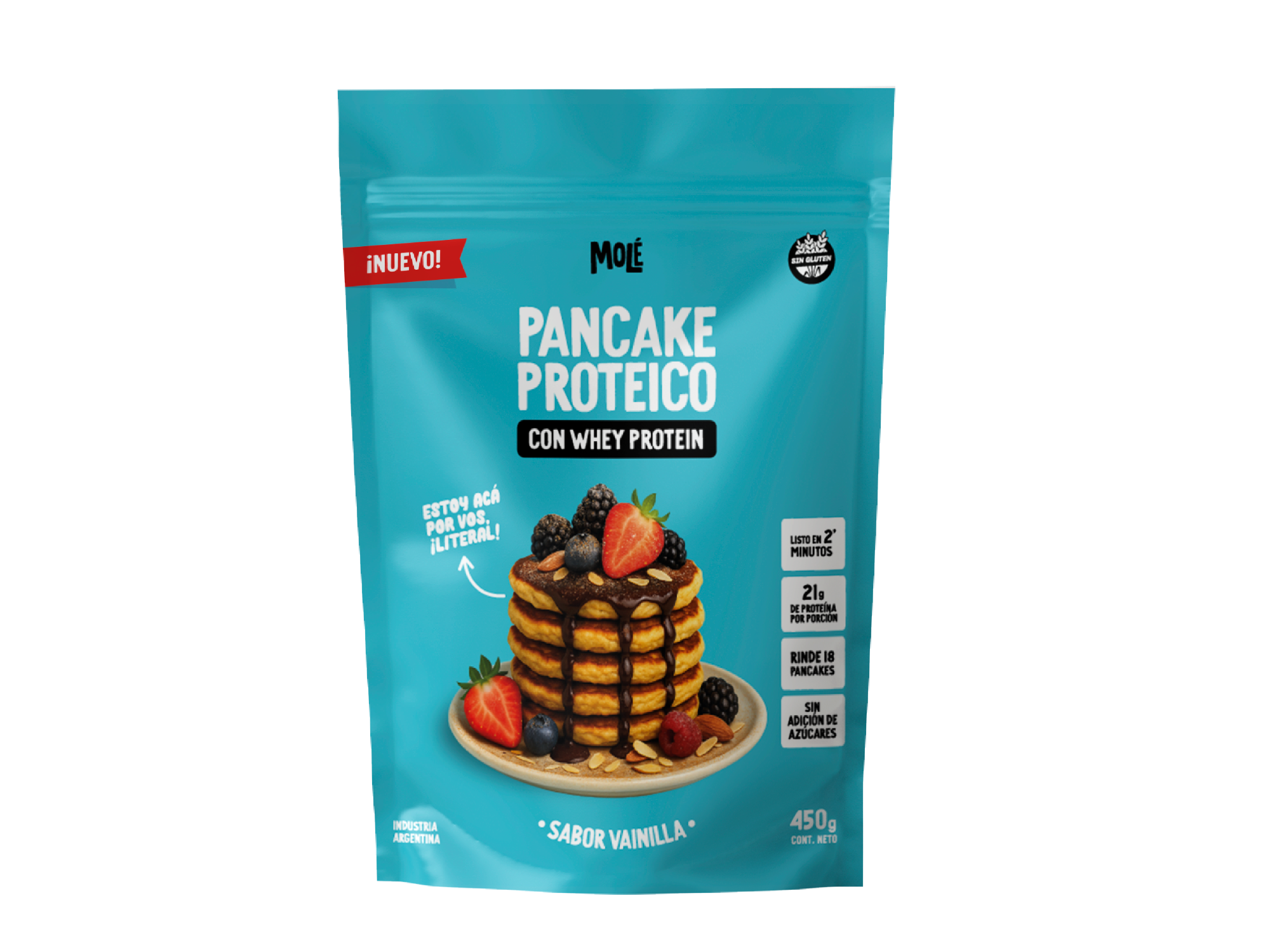 Pancake Proteico con Whey Protein Sabor Vainilla