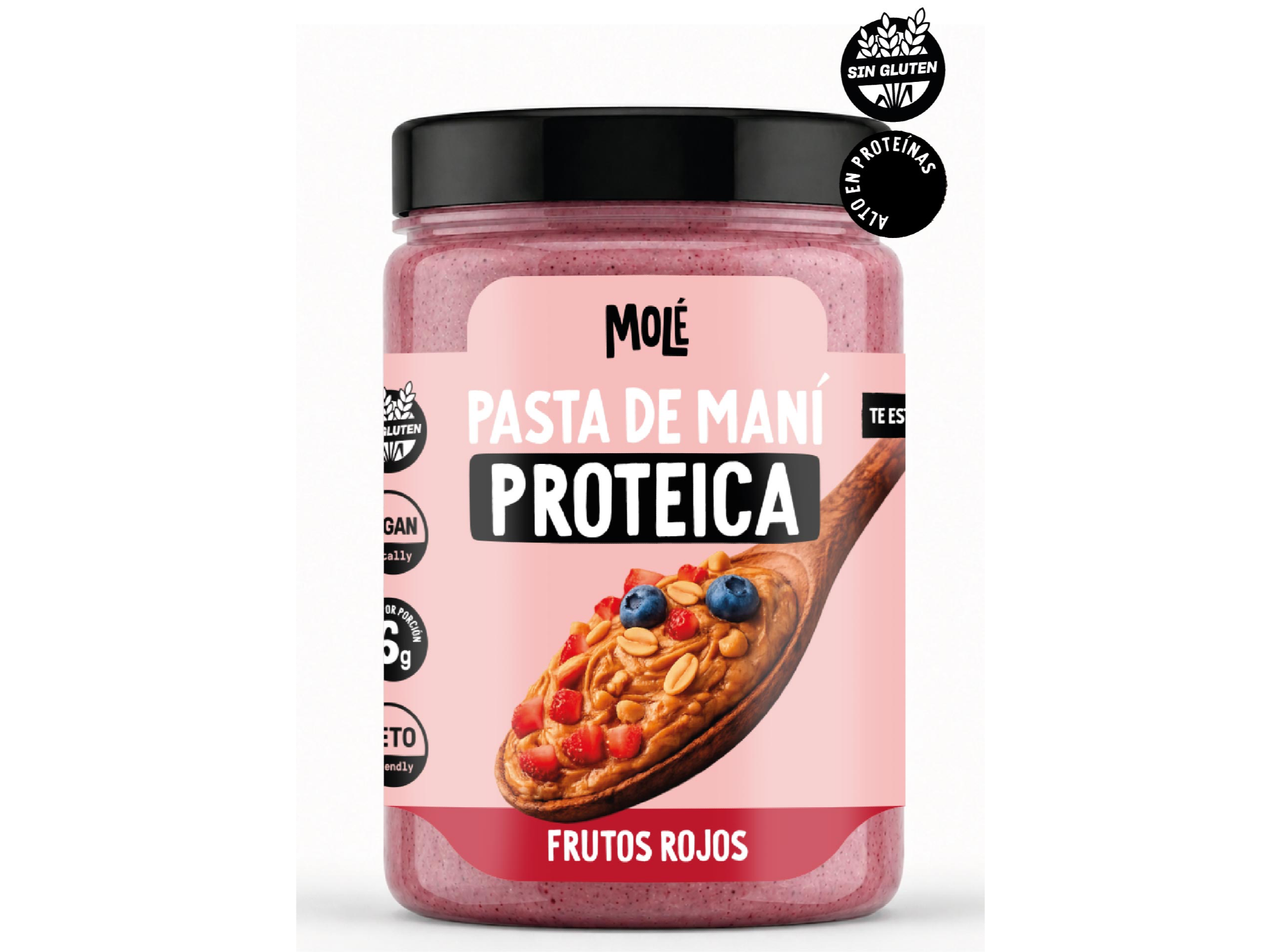 Pasta Proteica de Maní Frutos Rojos · 345 g