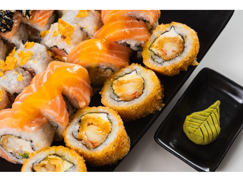 salmon y langostino