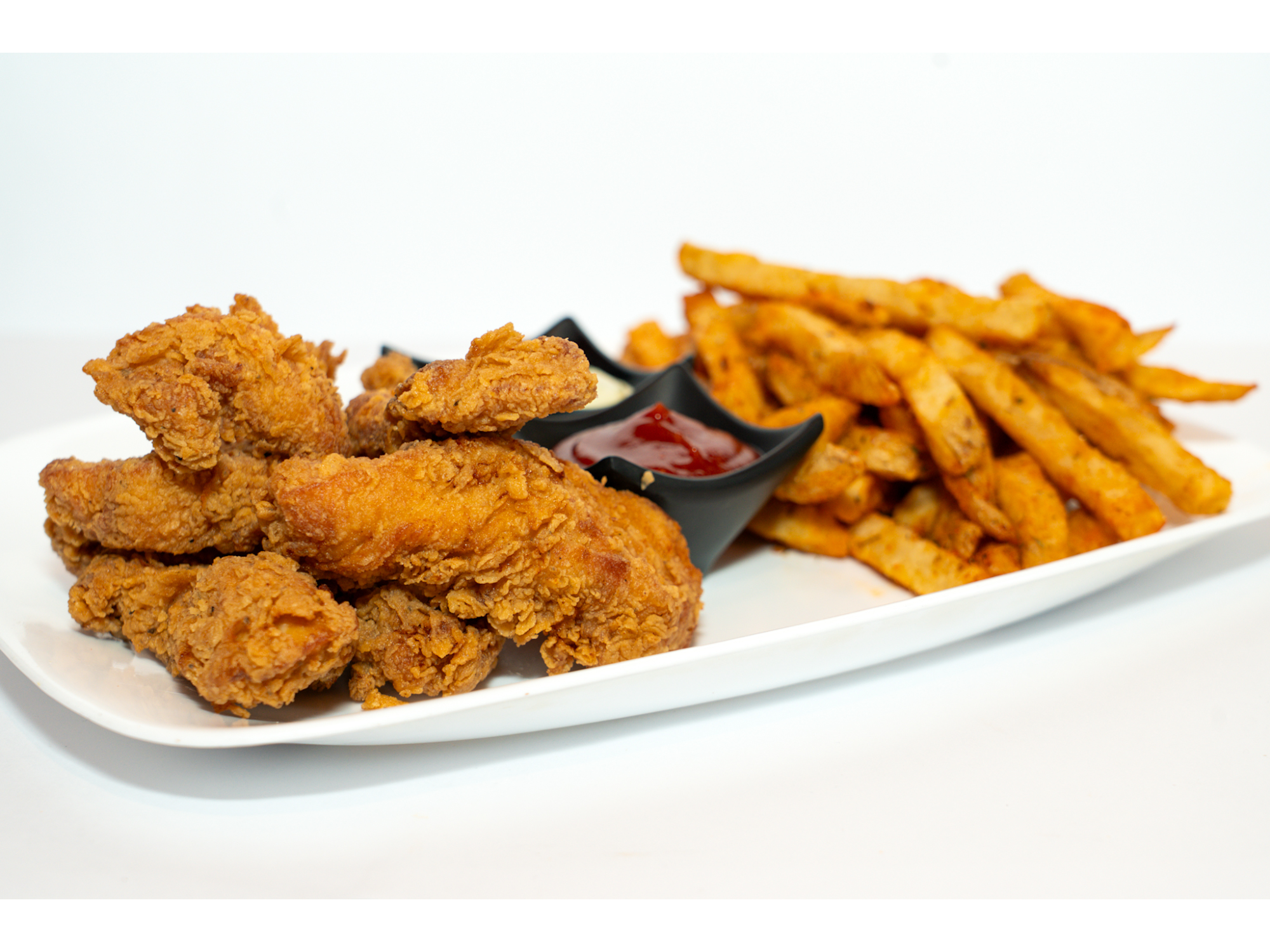 Pollo crispy 300gr +🍟+ 1 tequeño