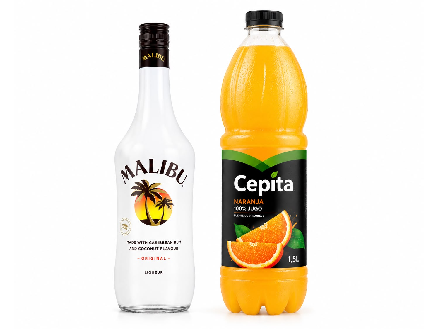MALIBU + CEPITA NARANJA 1.5L