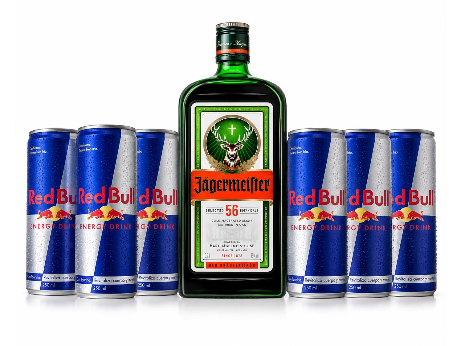 JAGGER + 6 RED BULL 250ml